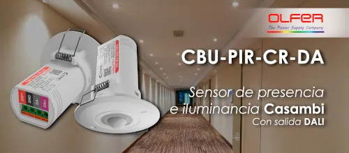 CBU-PIR-CR-DA: Sensor de presencia Casambi con control DALI-2 para iluminación inteligente