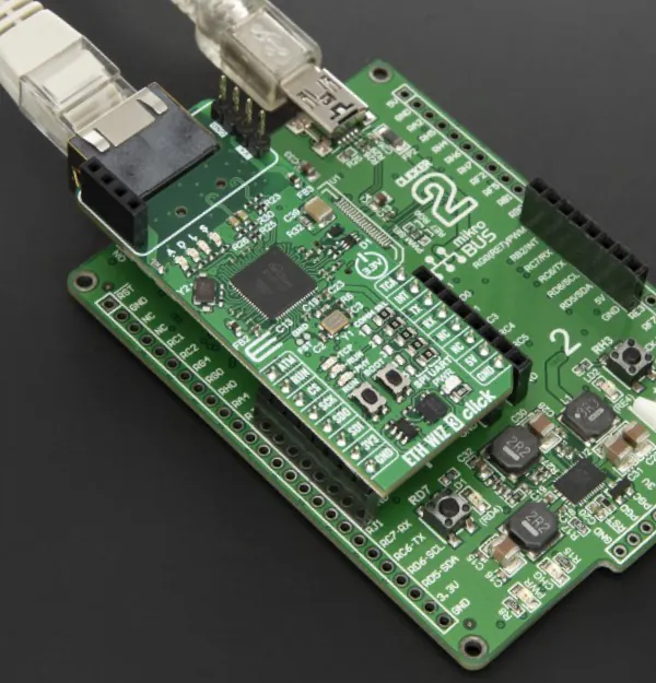Placa de interfaz Ethernet ETH WIZ 3 Click de MIKROE