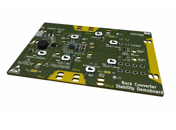 Placa DGN1DEMO-2: análisis de estabilidad en convertidores buck con OMICRON Lab